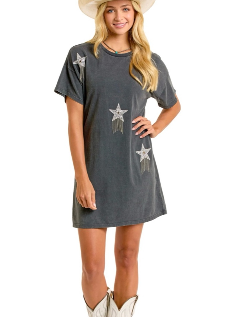 Main Strip Gray Star Tee dress XL